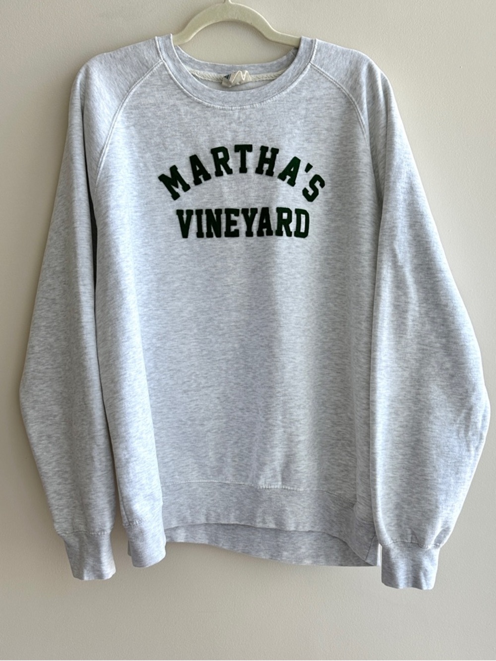 MV Sport Vintage Martha’s Vineyard Embroidered Pullover Sweatshirt, Grey, XL